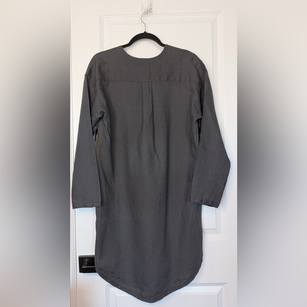 Parachute 100% Linen Sleep Shirt Coal Gray Size XS - Picture 4 of 9